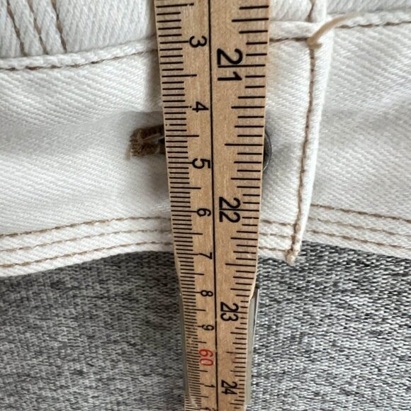 Eddie Bauer Jean Jacket Womens Size L White Button Up Cotton Blend Casual Denim - Picture 7 of 16